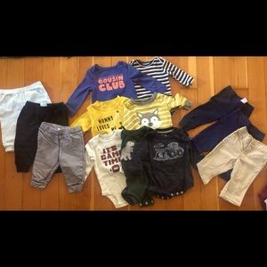 13 piece lot of baby boy clothing sz 3-6 months